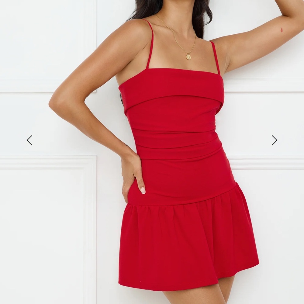 Hello Molly FRENCH GIRL STANDARD MINI DRESS RED